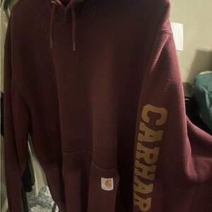 Carhartt Men's Maroon Hoodie L